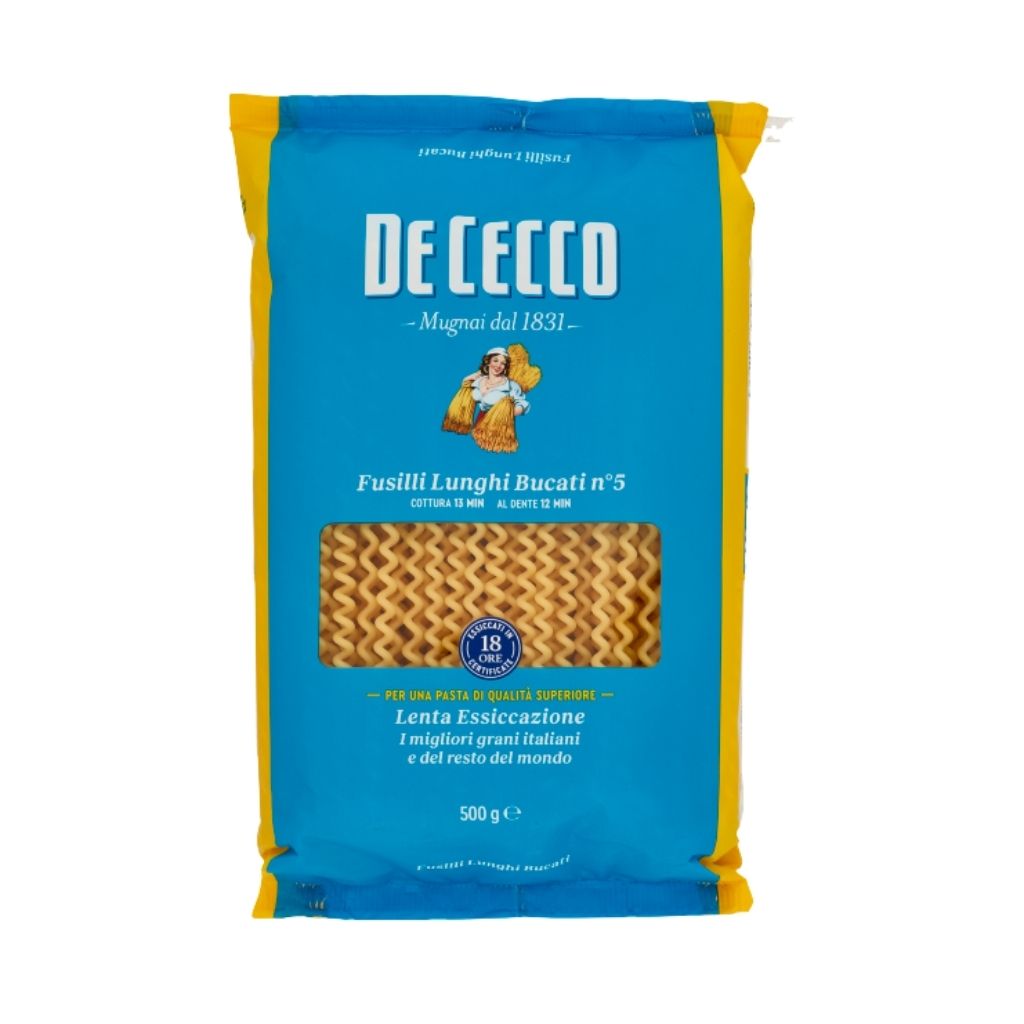 DE CECCO PASTA FUSILLI LUNGHI BUCATINI NO:5