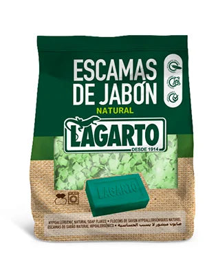LAGARTO ESCAMAS DE JABON Hypoallergenic Natural Lizard Soap Flakes SOAP 400GR-green