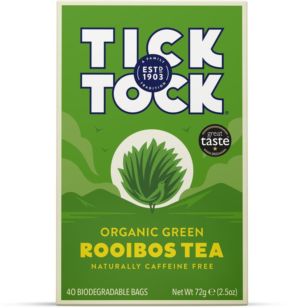 Tick Tock Organic Green Rooibos 40 Tea Bags