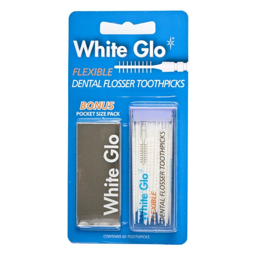 WHITE GLO Flexible Dental Flosser Toothpicks