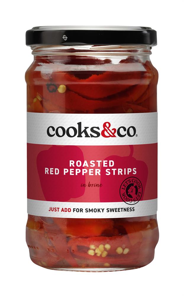 Cooks & Co Roasted Red Pepper Strips 300g