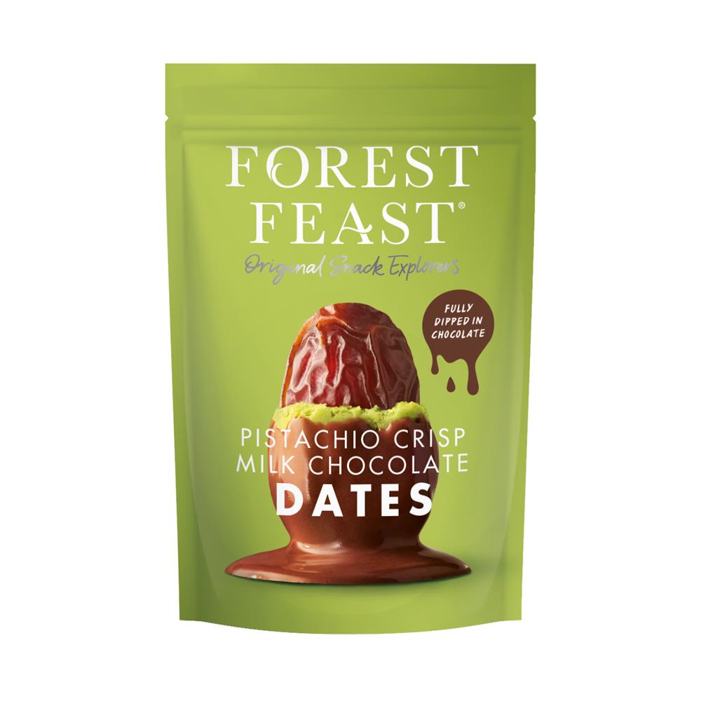 Forest Feast Pistachio Crisp Milk Chocolate Dates 120g