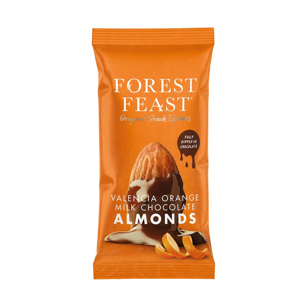 Forest Feast Valencia Orange Milk Chocolate Almonds 40g