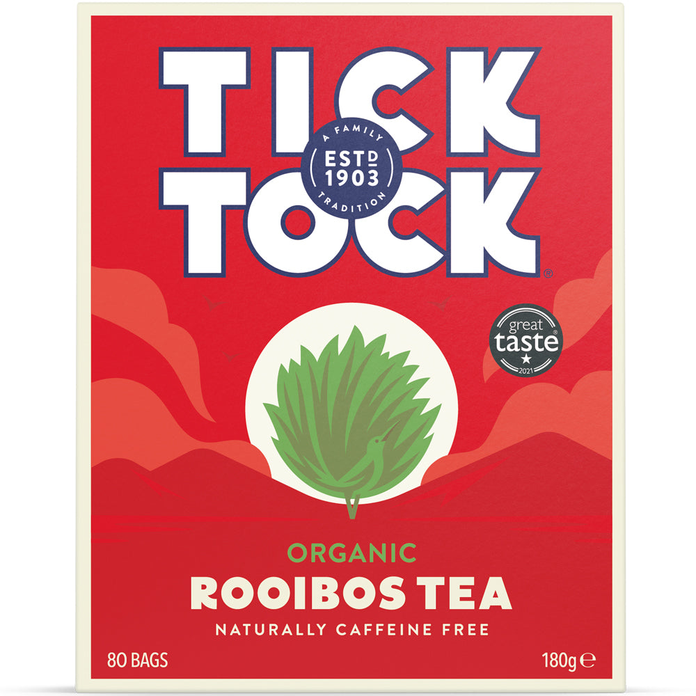 Tick Tock Organic Rooibos 80 Tea Bags