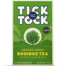 Tick Tock Organic Green Rooibos 40 Tea Bags
