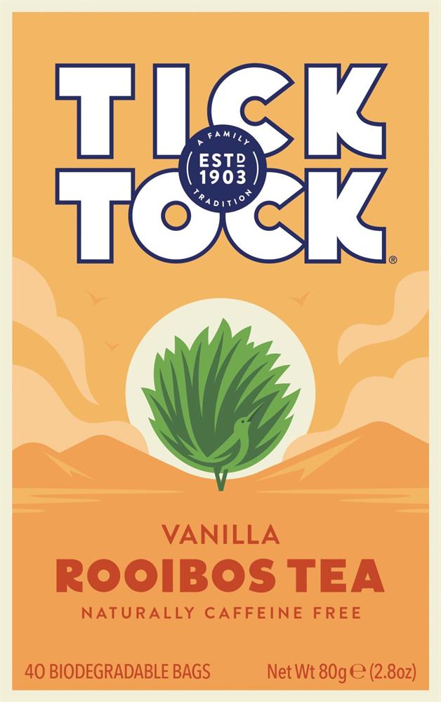 Tick Tock Rooibos Vanilla 40 Tea Bags