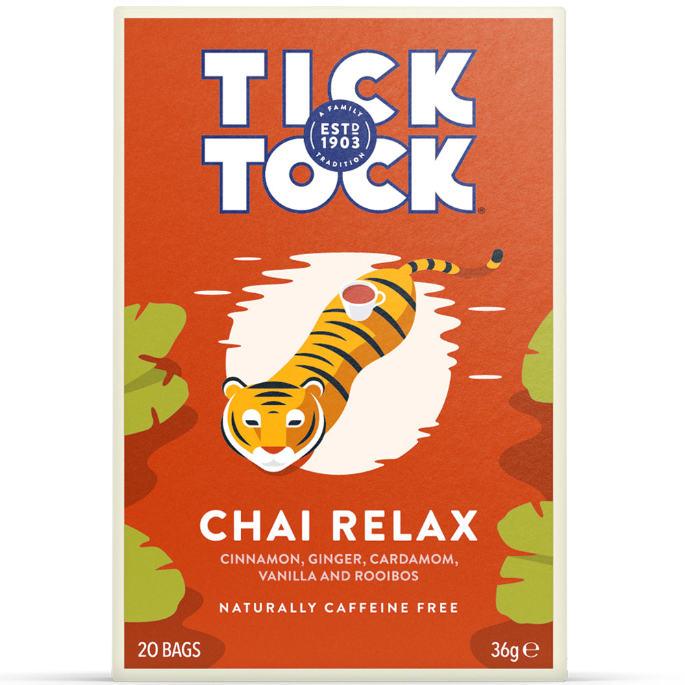 Tick Tock Wellbeing Chai Relax Tea 20 Bags